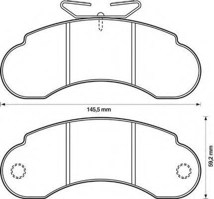 BENDIX 571521B Комплект гальмівних колодок, дискове гальмо