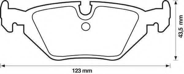 BENDIX 571527B Комплект гальмівних колодок, дискове гальмо