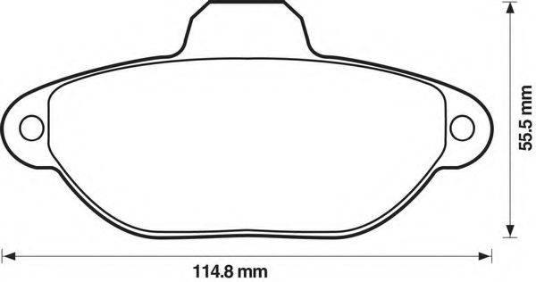 BENDIX 571528B Комплект гальмівних колодок, дискове гальмо