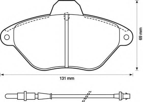 BENDIX 571756B Комплект гальмівних колодок, дискове гальмо