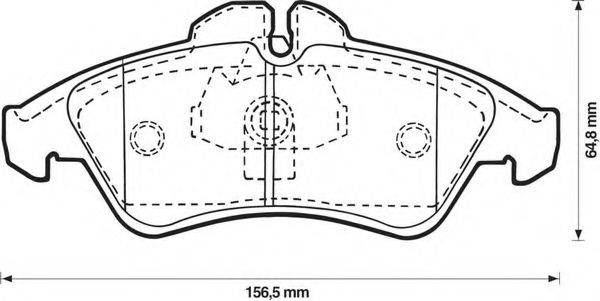 BENDIX 571844B Комплект гальмівних колодок, дискове гальмо