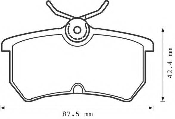 BENDIX 571998B Комплект гальмівних колодок, дискове гальмо