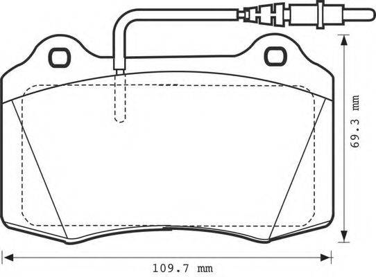 BENDIX 571999B Комплект гальмівних колодок, дискове гальмо