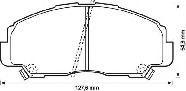 BENDIX 572278B Комплект гальмівних колодок, дискове гальмо