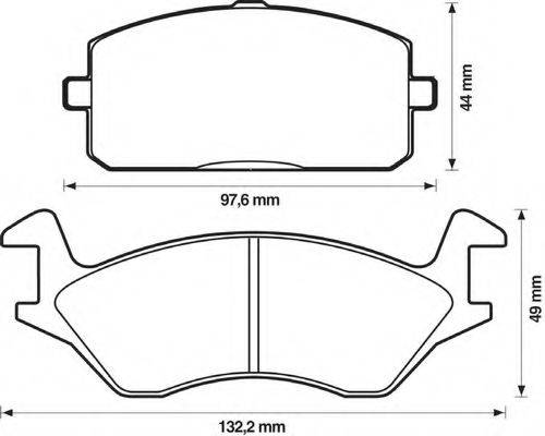 BENDIX 572328B Комплект гальмівних колодок, дискове гальмо