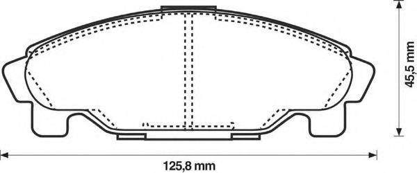 BENDIX 572409B Комплект гальмівних колодок, дискове гальмо