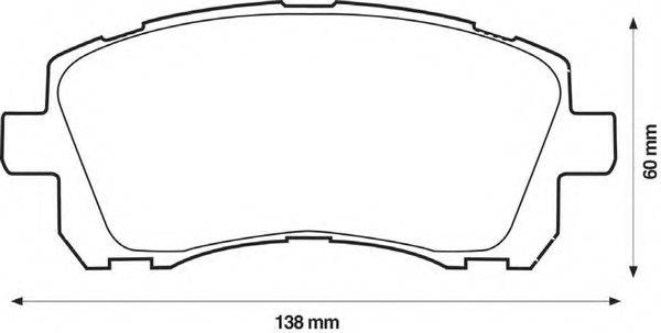 BENDIX 572423B Комплект гальмівних колодок, дискове гальмо