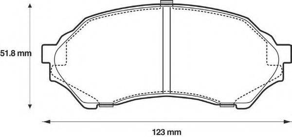 BENDIX 572437B Комплект гальмівних колодок, дискове гальмо