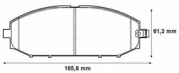 BENDIX 572448B Комплект гальмівних колодок, дискове гальмо