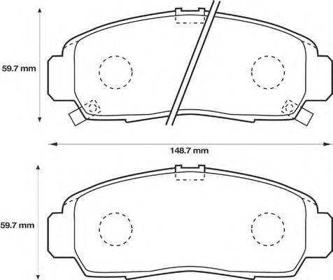 BENDIX 572449B Комплект гальмівних колодок, дискове гальмо