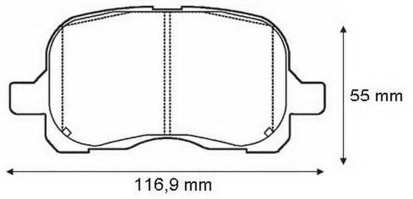 BENDIX 572468B Комплект гальмівних колодок, дискове гальмо