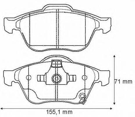 BENDIX 572481B Комплект гальмівних колодок, дискове гальмо