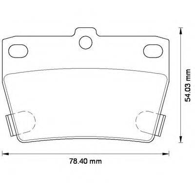 BENDIX 572488B Комплект гальмівних колодок, дискове гальмо