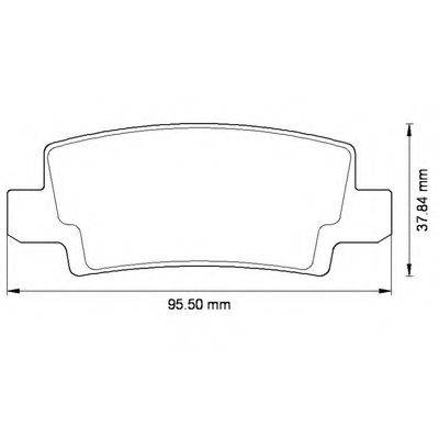 BENDIX 572492B Комплект гальмівних колодок, дискове гальмо