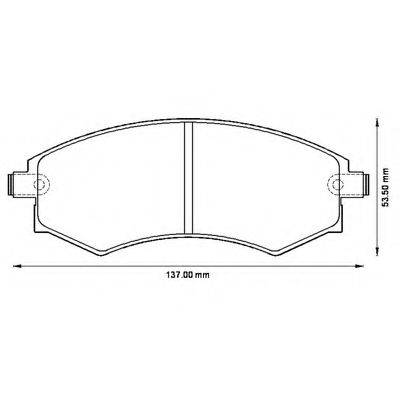 BENDIX 572496B Комплект гальмівних колодок, дискове гальмо