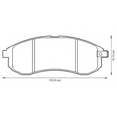 BENDIX 572500B Комплект гальмівних колодок, дискове гальмо