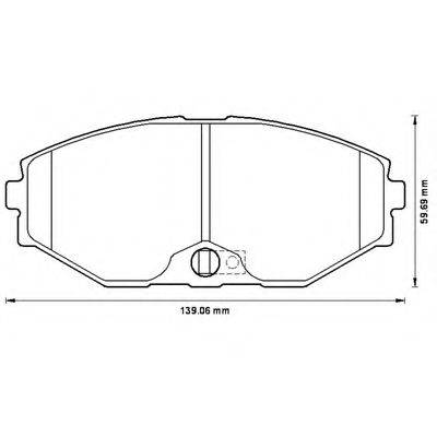 BENDIX 572506B Комплект гальмівних колодок, дискове гальмо