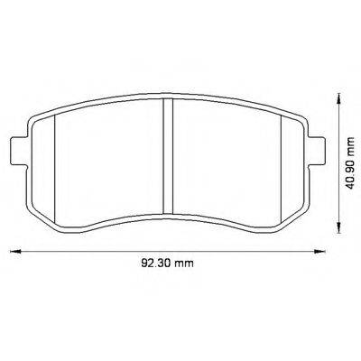 BENDIX 572527B Комплект гальмівних колодок, дискове гальмо