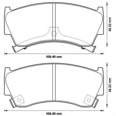 BENDIX 572542B Комплект гальмівних колодок, дискове гальмо