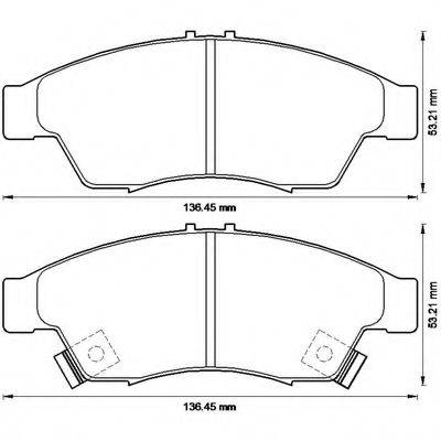 BENDIX 572545B Комплект гальмівних колодок, дискове гальмо