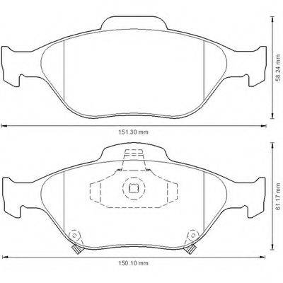 BENDIX 572576B Комплект гальмівних колодок, дискове гальмо