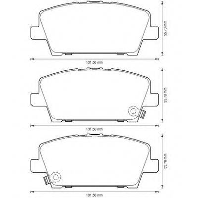 BENDIX 572579B Комплект гальмівних колодок, дискове гальмо