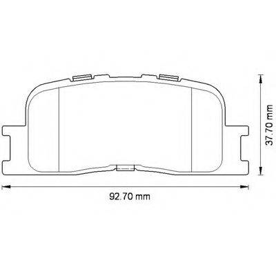 BENDIX 572583B Комплект гальмівних колодок, дискове гальмо