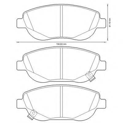 BENDIX 572634B Комплект гальмівних колодок, дискове гальмо