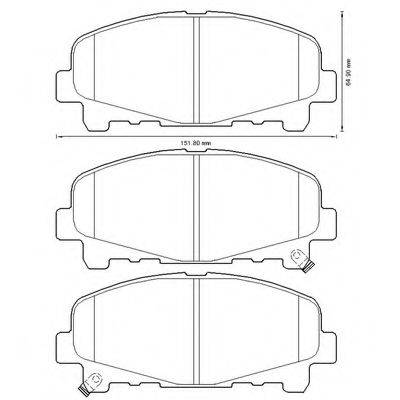 BENDIX 572635B Комплект гальмівних колодок, дискове гальмо