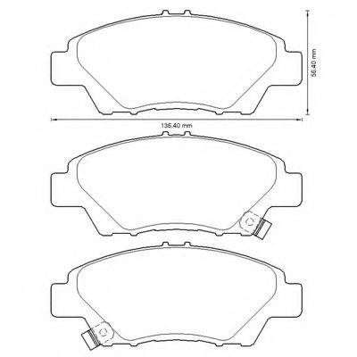 BENDIX 572637B Комплект гальмівних колодок, дискове гальмо