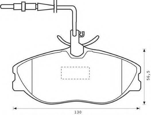 BENDIX 573000B Комплект гальмівних колодок, дискове гальмо