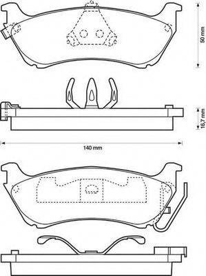 BENDIX 573035B Комплект гальмівних колодок, дискове гальмо