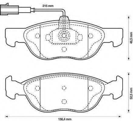 BENDIX 573042B Комплект гальмівних колодок, дискове гальмо