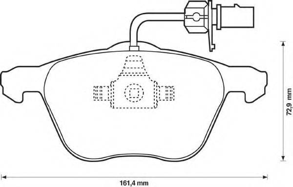 BENDIX 573047B Комплект гальмівних колодок, дискове гальмо