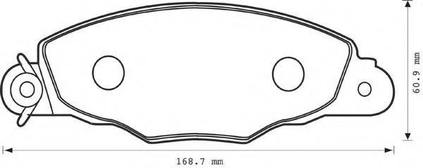 BENDIX 573057B Комплект гальмівних колодок, дискове гальмо