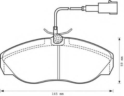 BENDIX 573060B Комплект гальмівних колодок, дискове гальмо