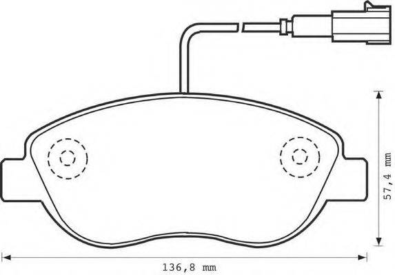 BENDIX 573075B Комплект гальмівних колодок, дискове гальмо