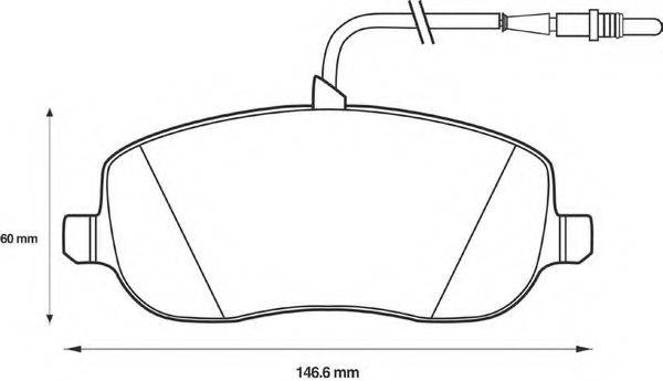 BENDIX 573096B Комплект гальмівних колодок, дискове гальмо