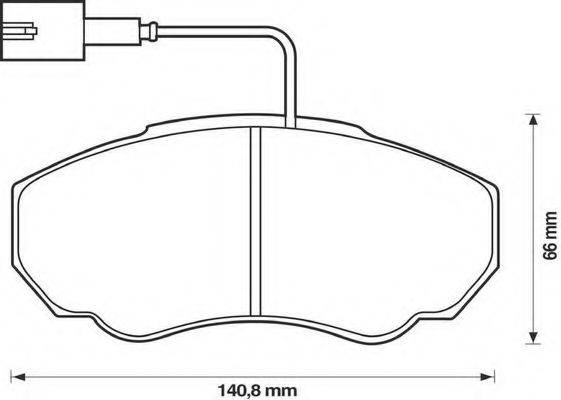 BENDIX 573113B Комплект гальмівних колодок, дискове гальмо