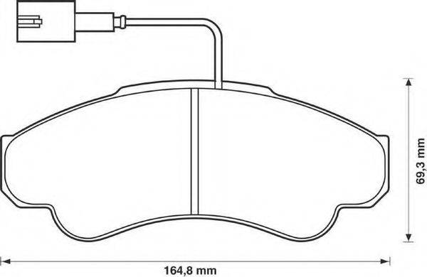 BENDIX 573114B Комплект гальмівних колодок, дискове гальмо