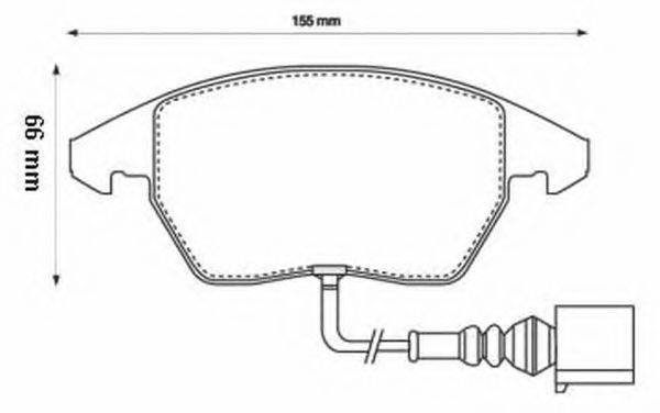 BENDIX 573128B Комплект гальмівних колодок, дискове гальмо