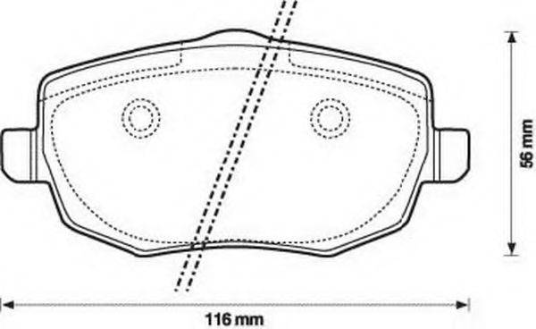 BENDIX 573144B Комплект гальмівних колодок, дискове гальмо