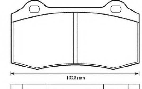 BENDIX 573171B Комплект гальмівних колодок, дискове гальмо