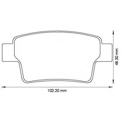 BENDIX 573194B Комплект гальмівних колодок, дискове гальмо