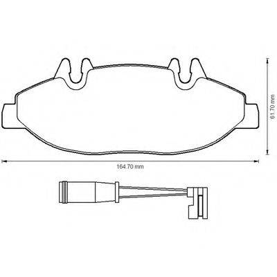 BENDIX 573221B Комплект гальмівних колодок, дискове гальмо