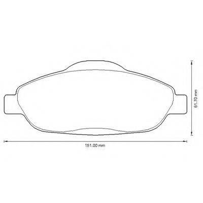 BENDIX 573241B Комплект гальмівних колодок, дискове гальмо