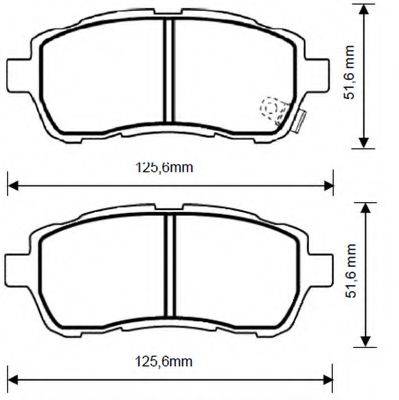 BENDIX 573249B Комплект гальмівних колодок, дискове гальмо