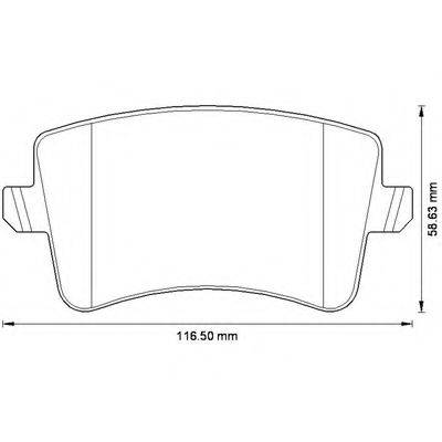 BENDIX 573259B Комплект гальмівних колодок, дискове гальмо