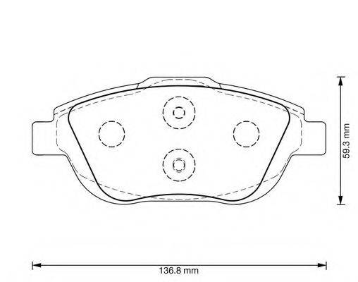 BENDIX 573264B Комплект гальмівних колодок, дискове гальмо