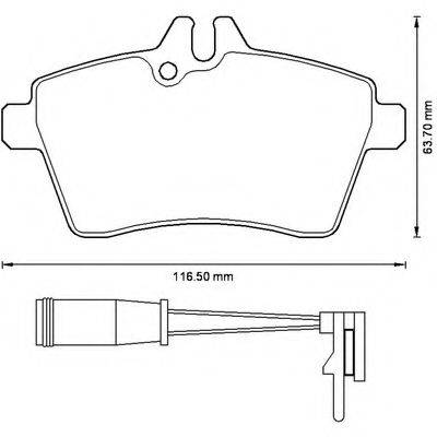 BENDIX 573265B Комплект гальмівних колодок, дискове гальмо